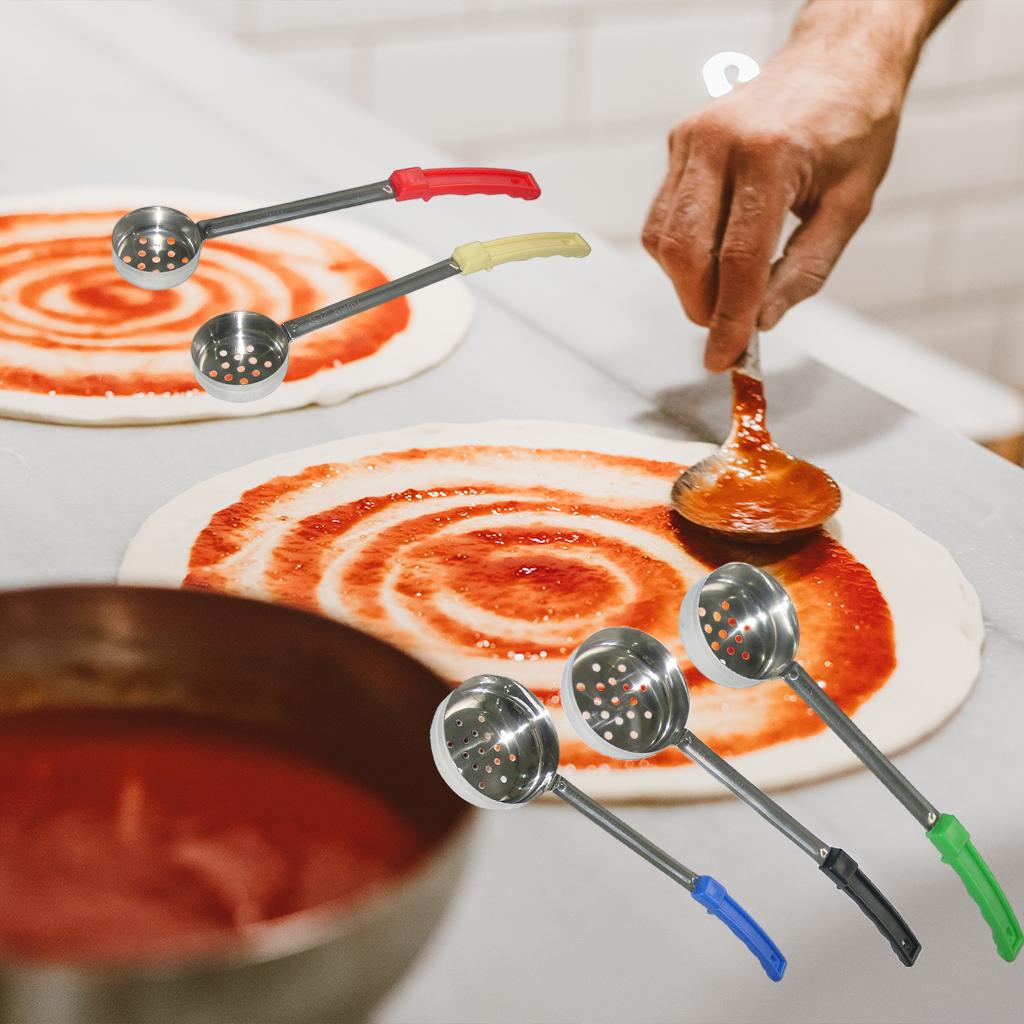 Roestvrij Staal Koken Pizza Verspreid Saus Lepel Platte Bodem Opscheplepel Voor Keuken Buffet Party
