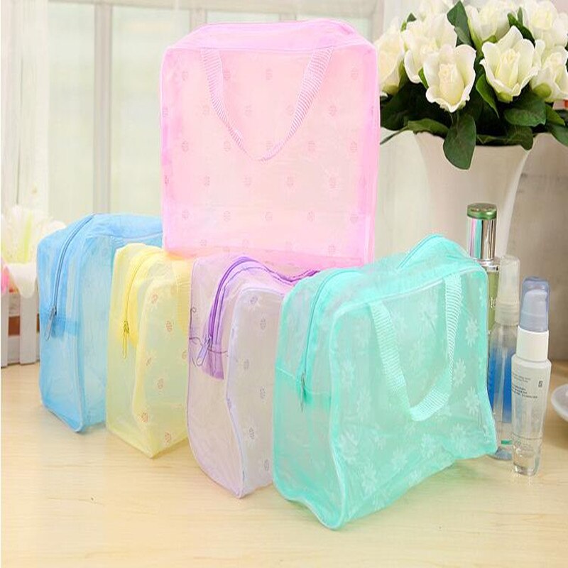 Højkvalitativ suihua gennemsigtig vandtæt makeup taske taske vaske bad vaske taske