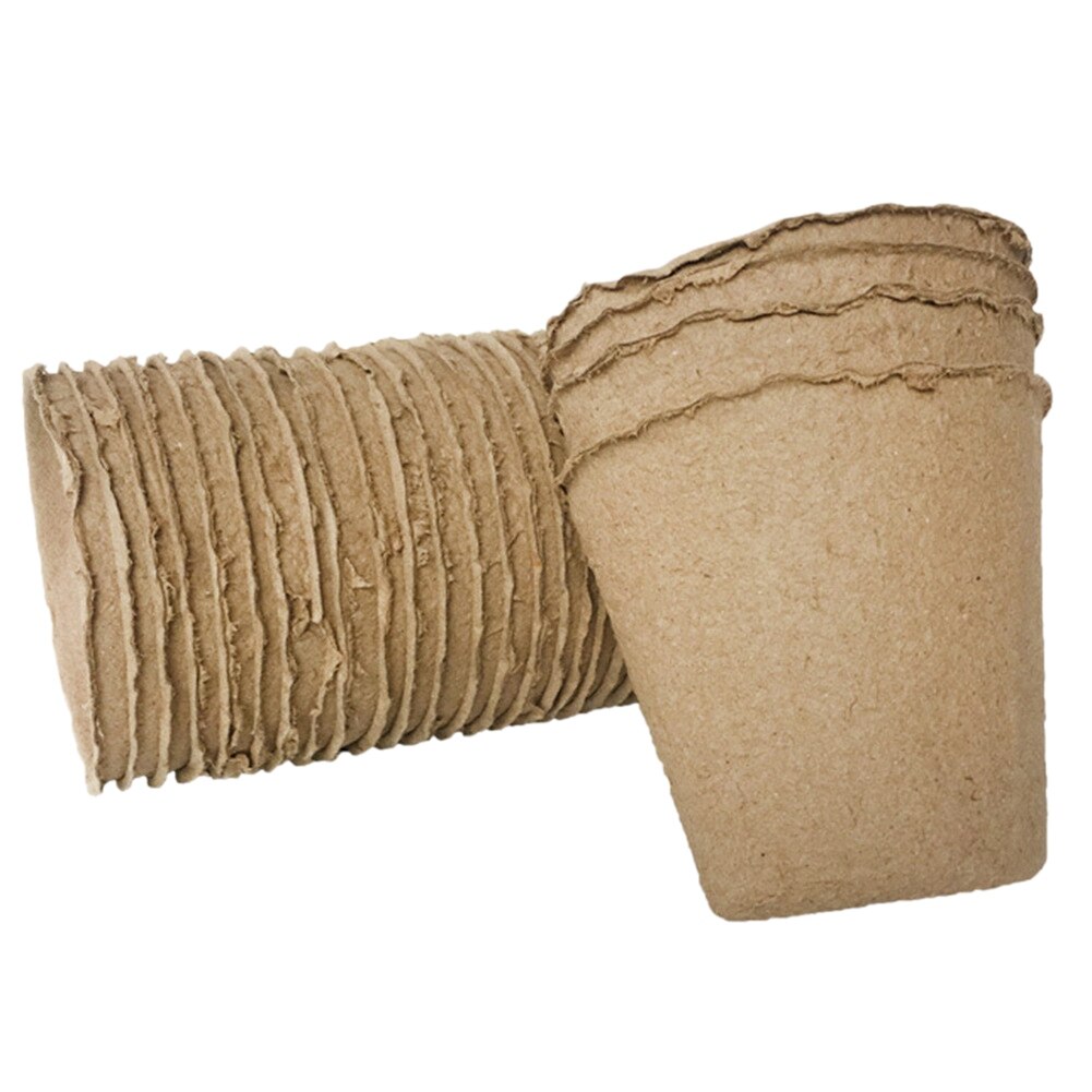 Turf Pulp 100Pcs Ronde Afbreekbaar Pulp Turf Bloempot 8X8Cm ... – Vicedeal