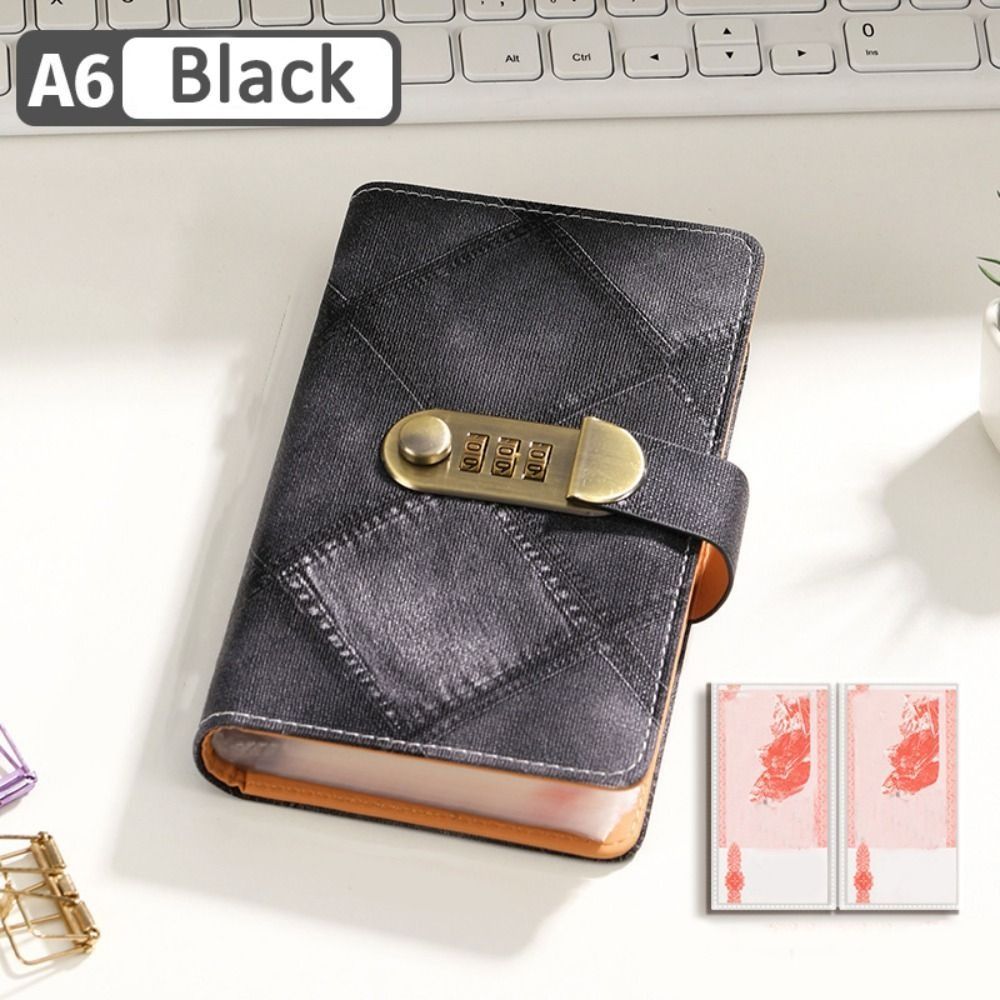 50Sheets Envelop Savings Challenges Book PU Leather Portable Budget Binder with Lock Wallet Storage Refillable