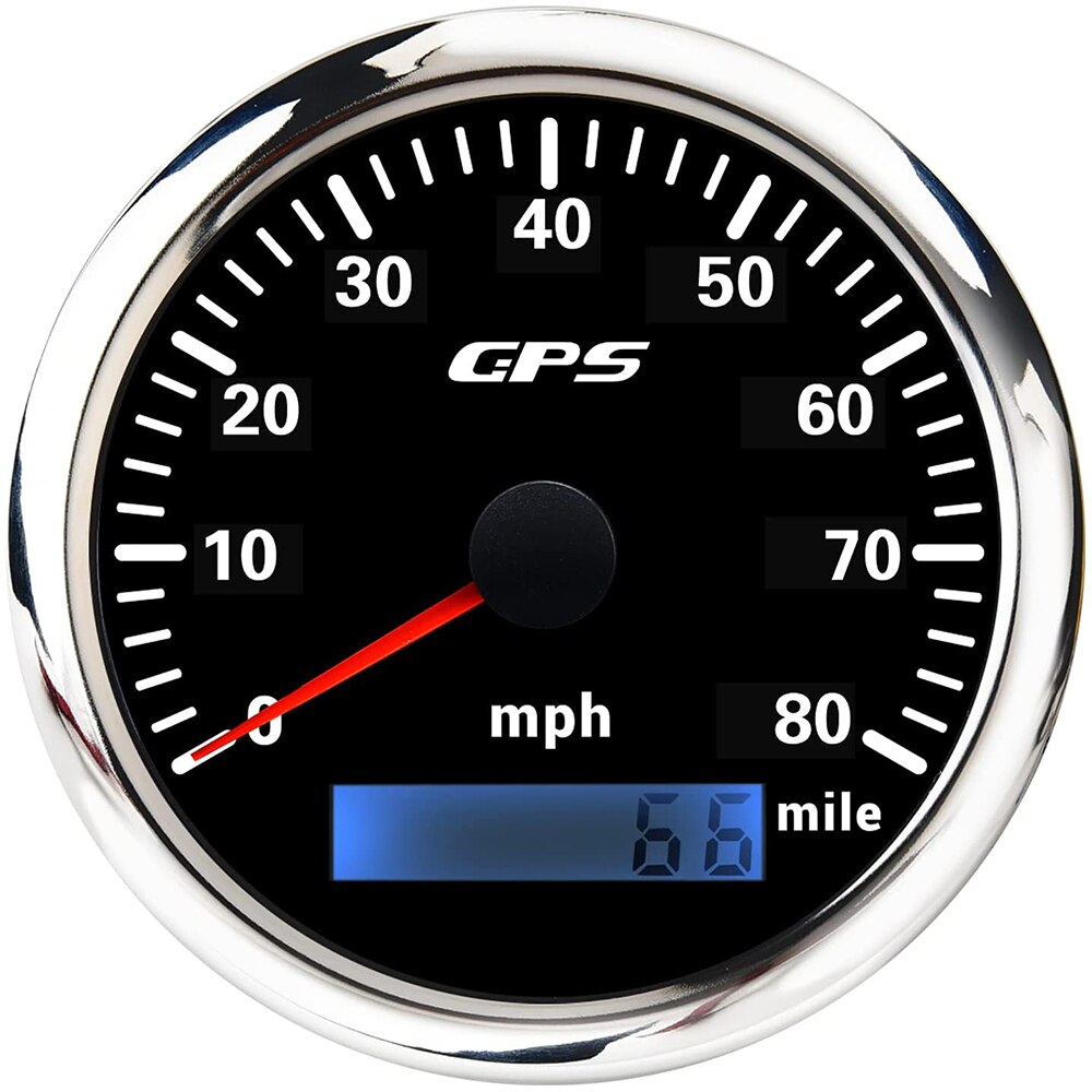 85mm GPS Speed Gauge Meter 0-30/60/120/200 Km/h MPH 0-80/160 MPH 7 Colors Backlight for Truck Car Yachts