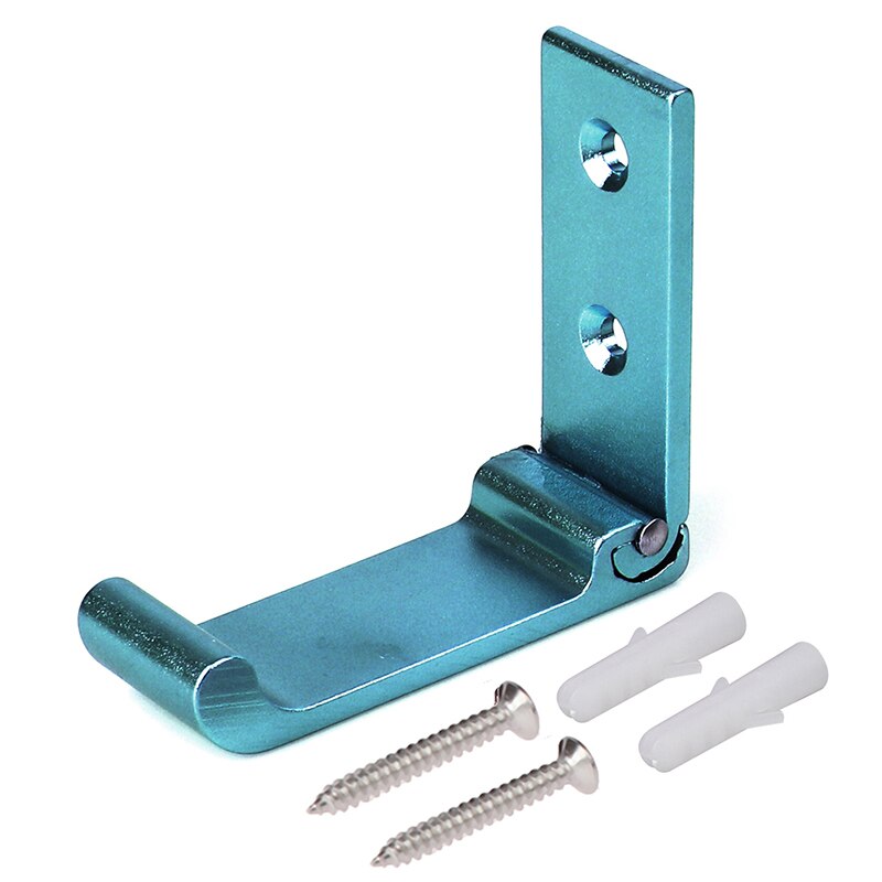 1pc universell 5 farger hodetelefonholder vegghenger krok aluminiumslegering sammenleggbar hodetelefon stativ holder vegg stativ krok: Blå
