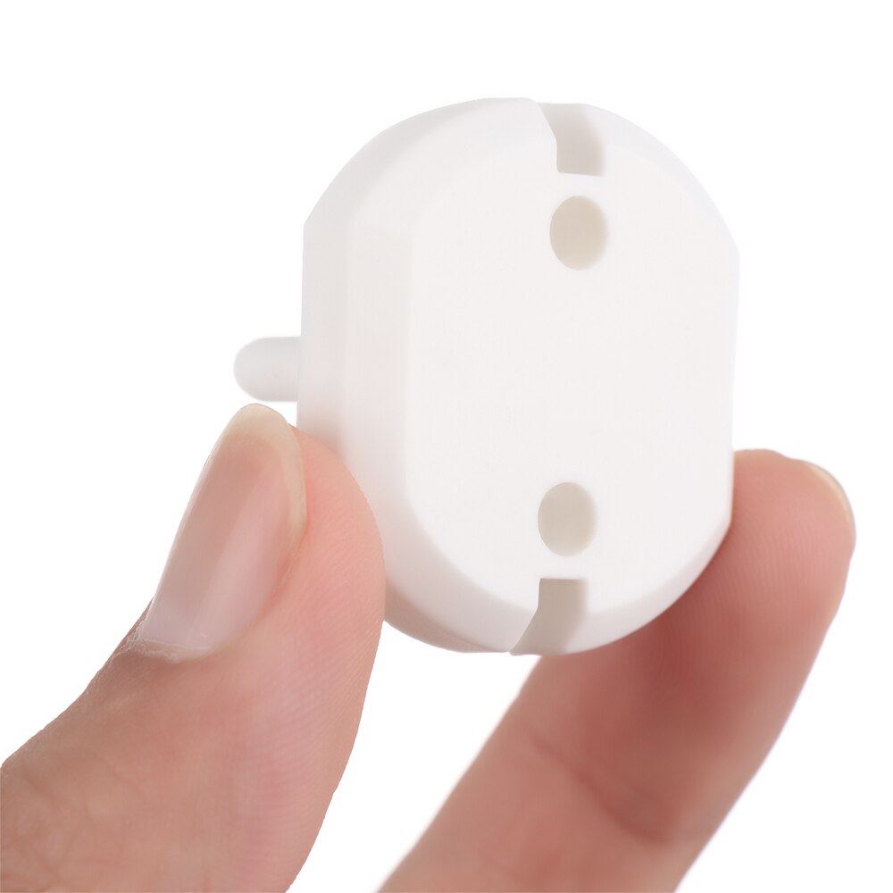 10pcs Baby Safety Rotate Cover 2 Hole Round European Standard Children Against Electric Protection Socket Plastic Security Locks