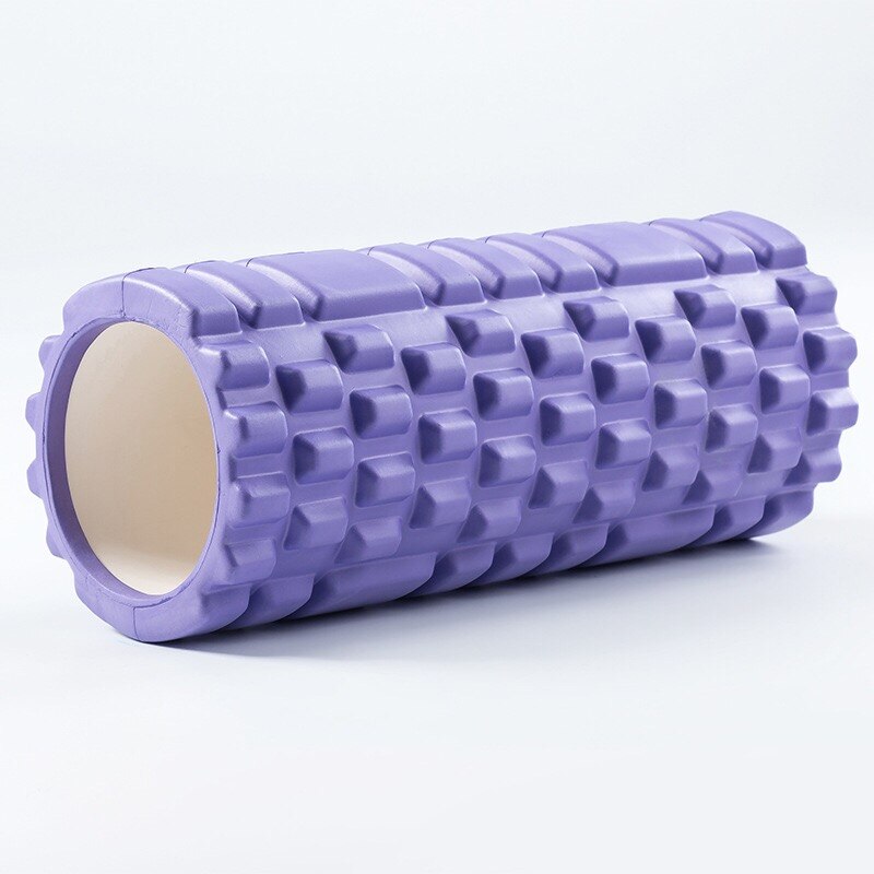 yoga pillar Mace sticks foam shafts keep the massage sticks shaft sticks sports fascia muscles to relax foam rolls: Purple