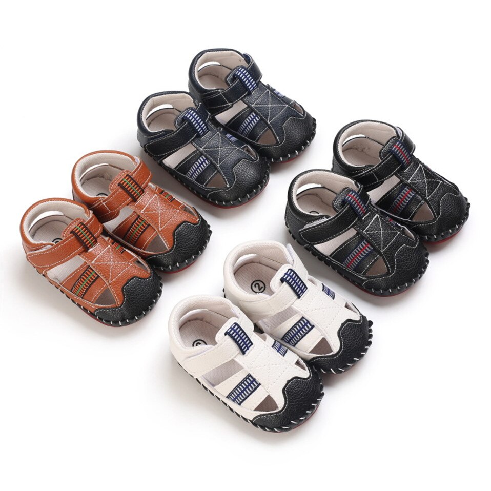 New PU Baby sandali antiscivolo bambino estate suola in gomma ragazzi moda Sneakers scarpe da neonato 0-18 mesi scarpe da bambino