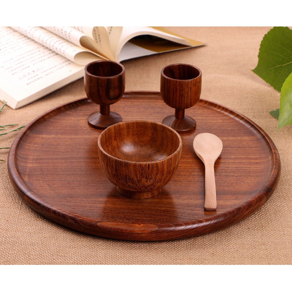Wood Wooden Goblet Red Wine Cup Handmade Tea Cup Wedding Party Favor 7cm