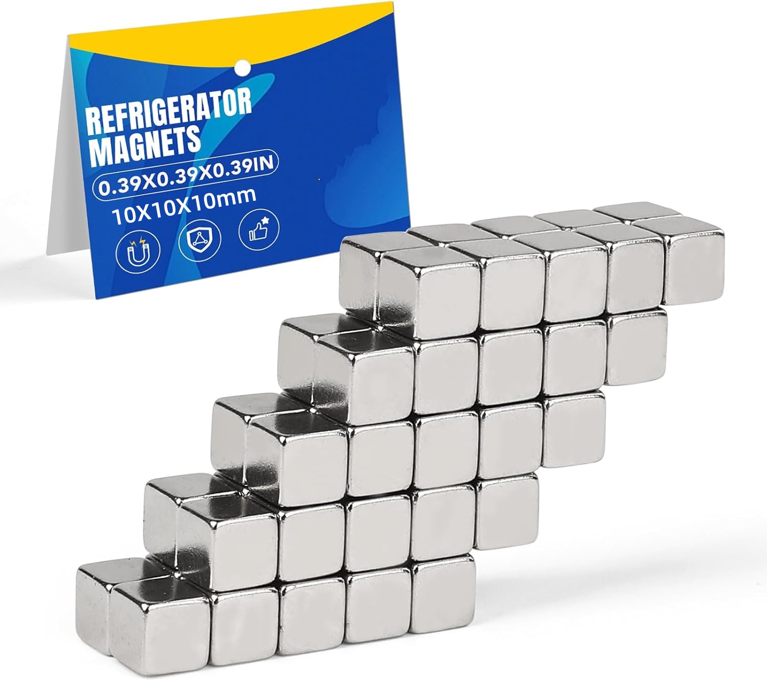 Strong Neodymium Magnets, Square Rare Earth Magnets Heavy Duty for Crafts Fridge, Whiteboard, Office, Dry Erase Board: DARK GRAY