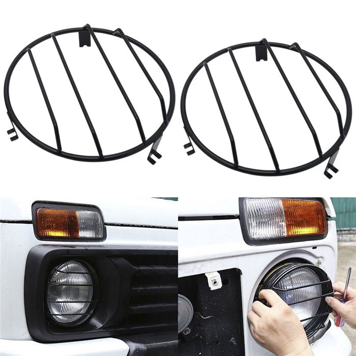 Faros delanteros de Metal para coche LADA NIVA, 2 uds., protección moldura de cubierta de marco, accesorios para coche LADA NIVA: headlight cover
