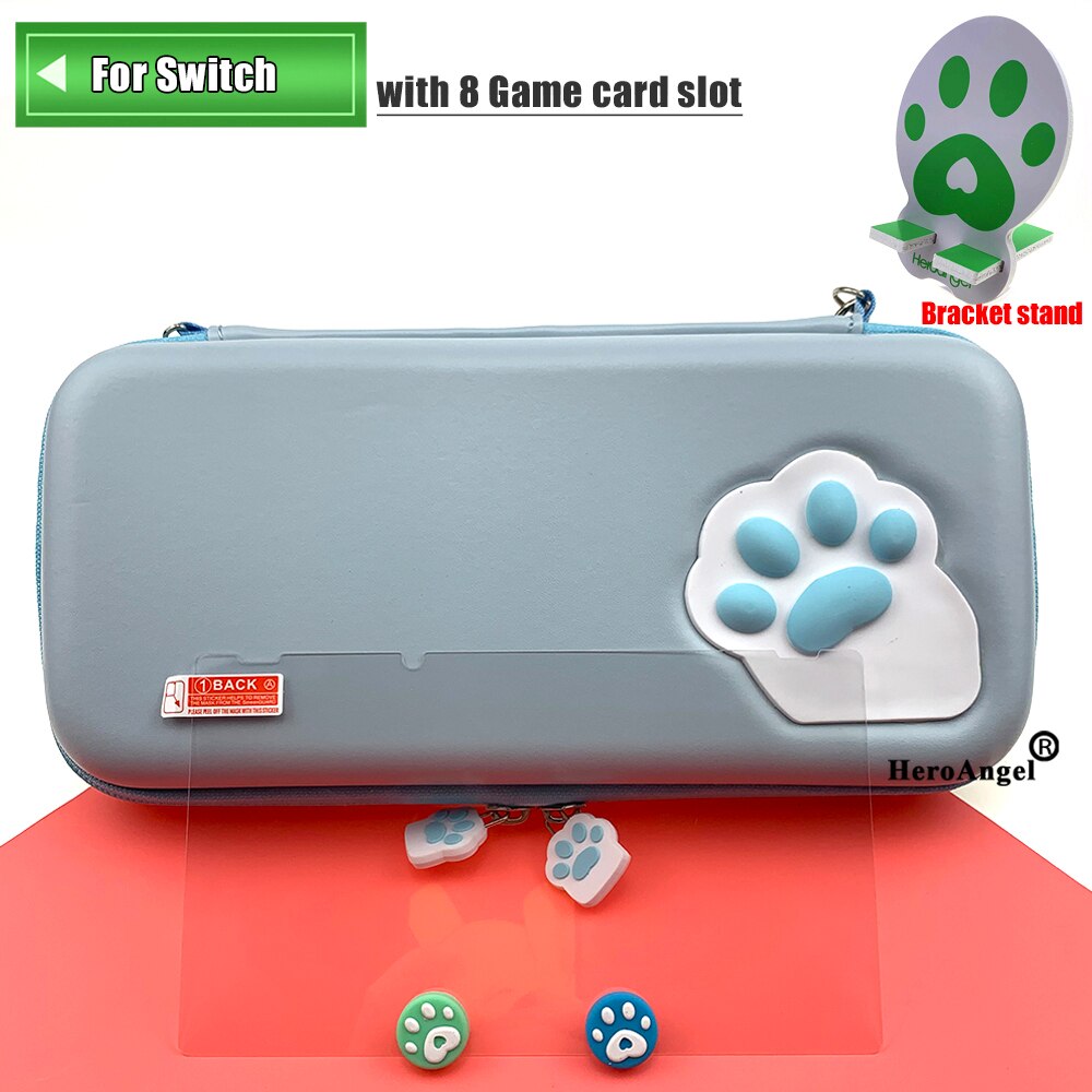 Robuste reisetasche für nintendo switch/lite-zubehör, schützende hartschalen-tragetasche für die switch mini-konsole: Schalter blau