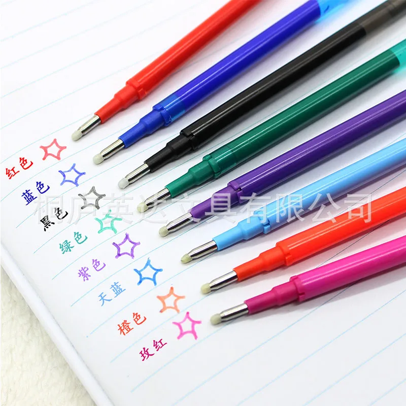 5Pcs/20Pcs Erasable Gel Pen Refill Replacement Office School Writing Stationery Accessory Black/Blue/Red Ink Erasable Pen Refill