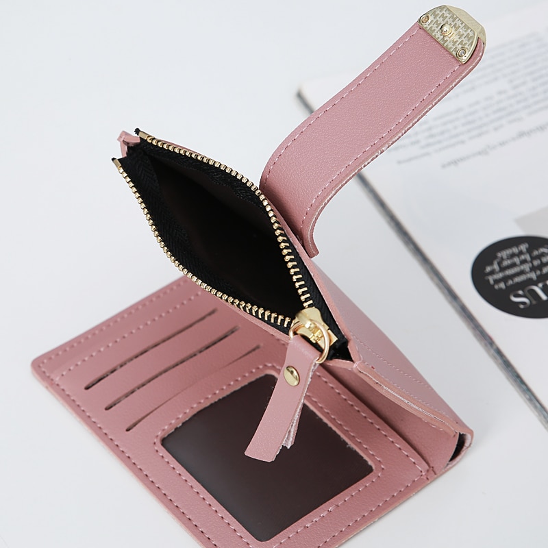 cuir femmes portefeuille moraillon petit et mince monnaie poche sac à main femmes portefeuilles porte-cartes de luxe portefeuilles sac à main