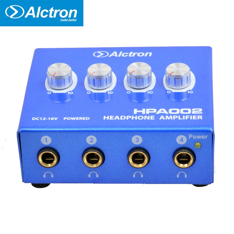 Alctron hpa002 mini amplificador de fone de ouvido portátil, estéreo e rca jack, de aço, alta potência, som de alta qualidade, 6.35mm