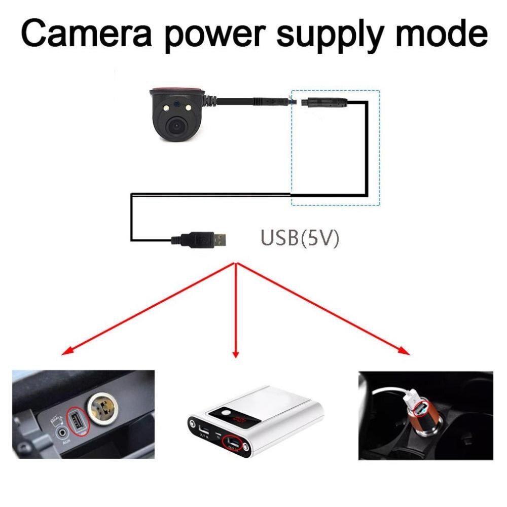 USB Car WIFI Wireless Side View Camera With LED Light High Definition Wide Angle Night Left And Right View Camera