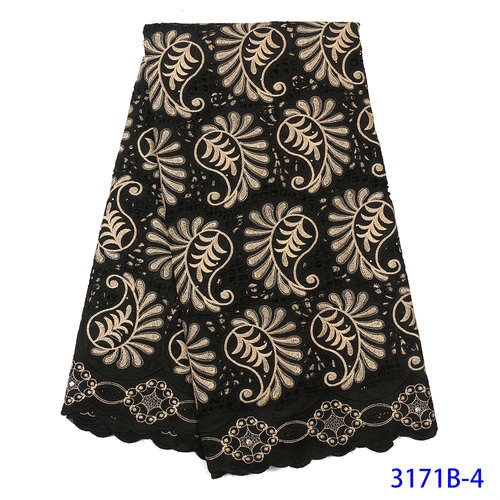 Lo último en Tela de encaje de malla Africana blanco puro para vestido de boda bordado, encaje nigeriano, encaje suizo de gasa, YA3171B-5 de Suiza: Picture 4