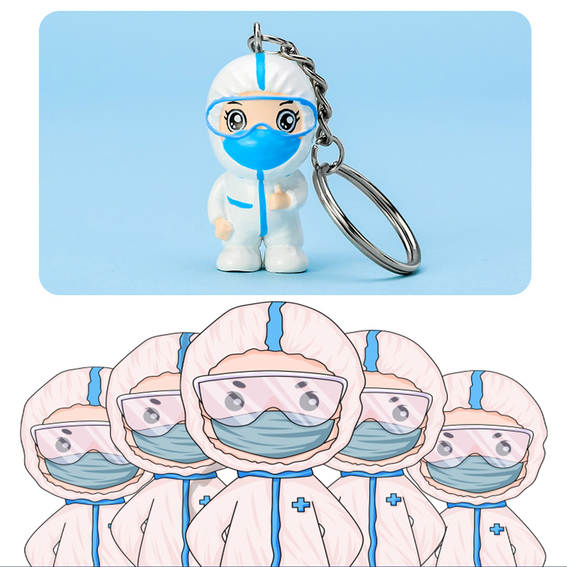 Cartoon Souvenir Arts Verpleegkundige Sleutelhanger Thanksgiving Leuke Hars Speelgoed Voor Baby Hanger Sleutelhanger Haak