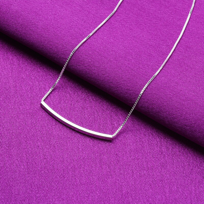 Simple Dainty Tiny Bar Tassel S925 Chain Dangle Earrings Or Necklaces Women Girl Long Edgy Earrings