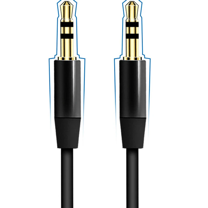 3.5mm Jacek audio przedłużacz kabla pozłacany 3.5mm męnarty na 3.5mm męnarty kabel Aux robić samochodu Xiaomi głośnik słuchawkowy pomocniczy