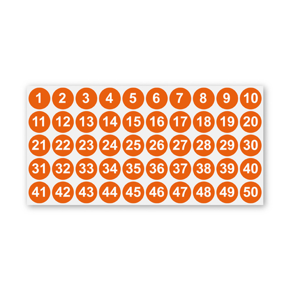 Etiketten Nummerstickers 1-50 Nummerstickers Opeenvolgende nummerstickers Zelfklevende sticker Waterdichte opslagclassificatie: green