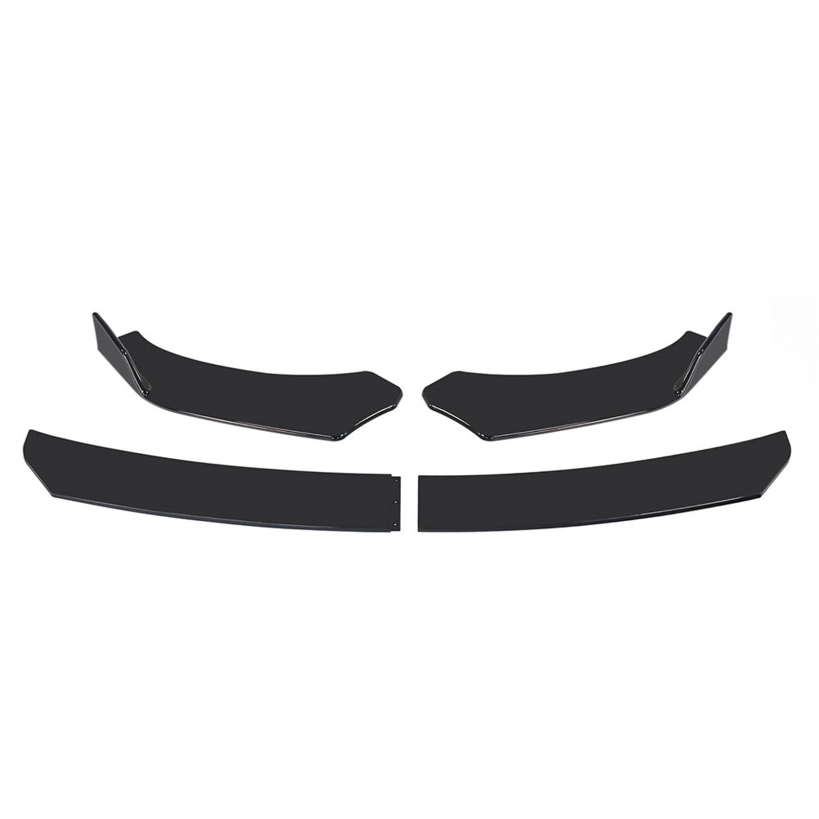 Car Front Bumper Splitter Universal Durable Guard Cover Car Front Lip Chin Bumper Body Kit Black Protection Auto Parts: Default Title