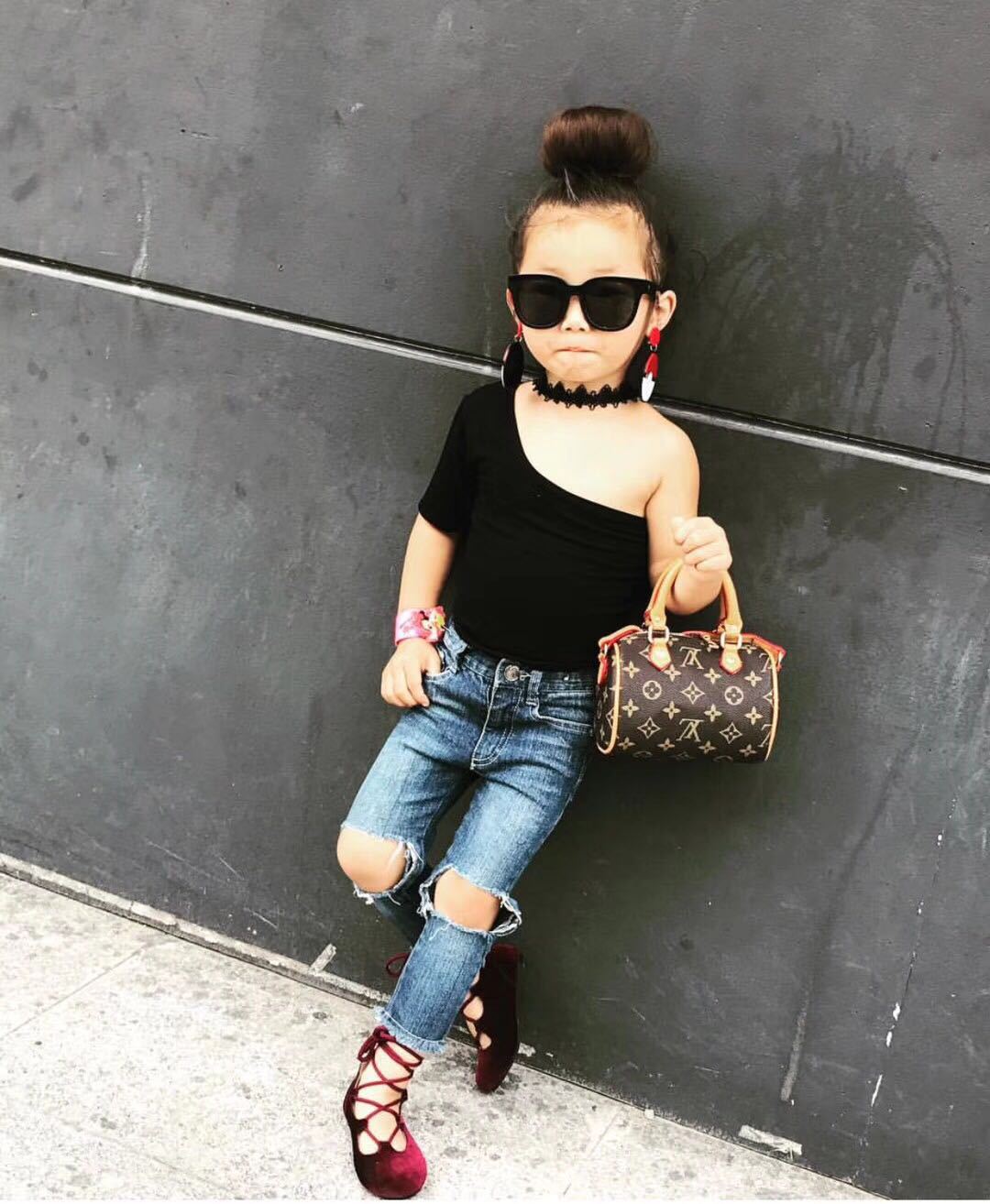 Primavera otoño niñas jeans bebé Vaquero elástico pantalones niños lápiz pantalones niños pantalones streetwear agujero rasgado 2 a 12 años