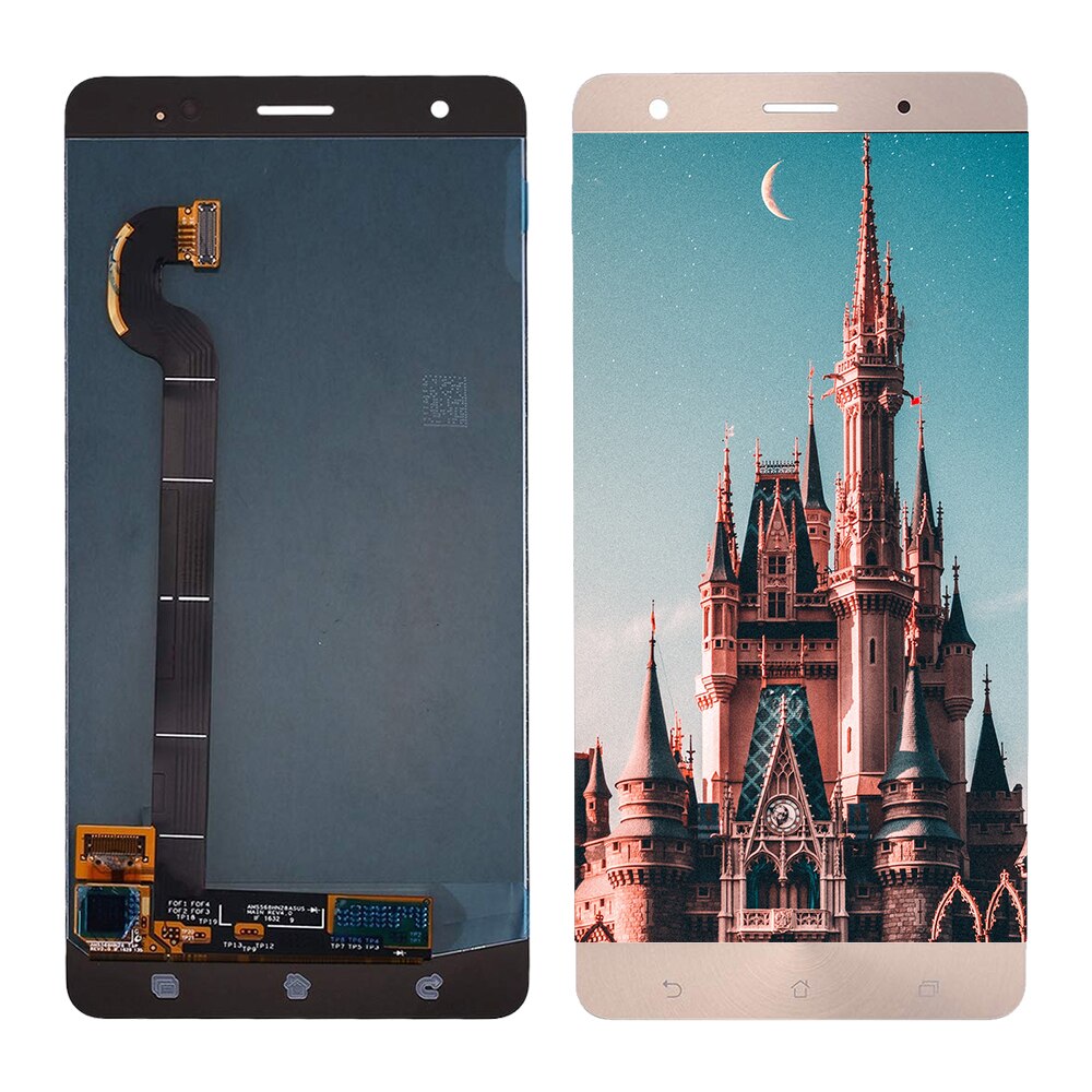 Tela de reposição para asus zenfone, tela de reposição lcd de 5.7 ", deluxe zs570kl z016d zs550kl z01fd