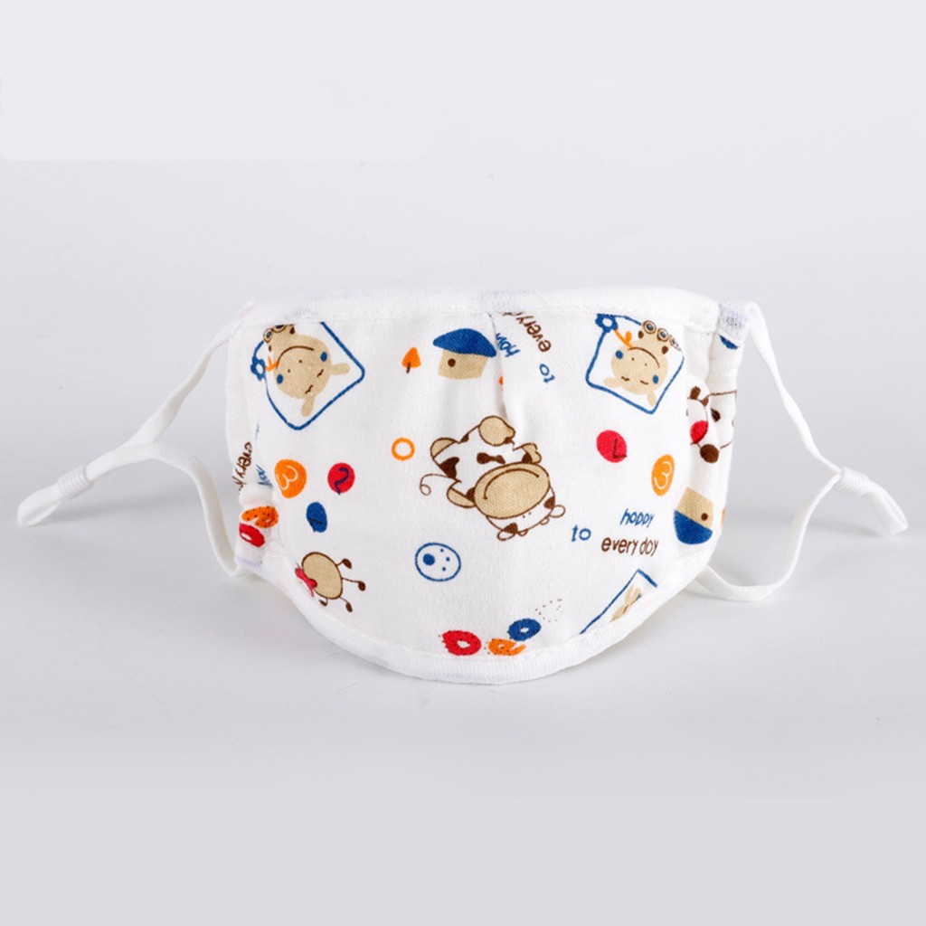 Réutilisable bouche-moufle enfants garçons fille dessin animé impression coton soins du visage combinaison réglable 5 couches filtre protéger protecteur Maschera: F