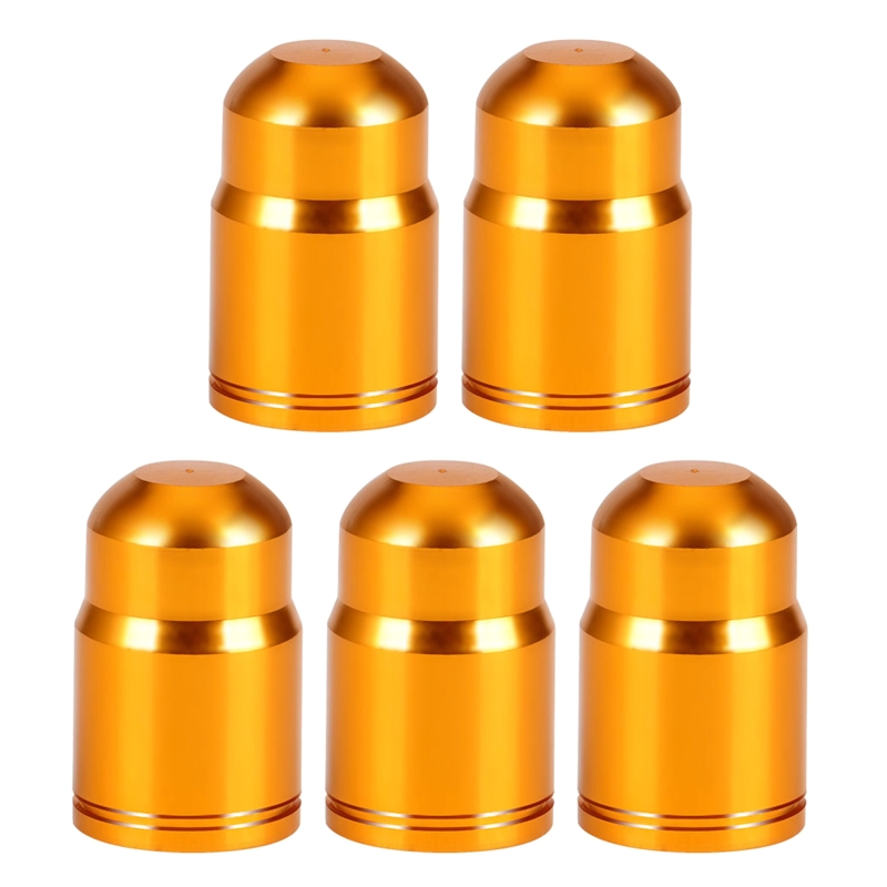 Valve Caps, Bicycle Dust Caps-Schrader Presta Bikes Cover for Mountain / Road Bike, Bicycle Accessories,5 Pieces: Gold P