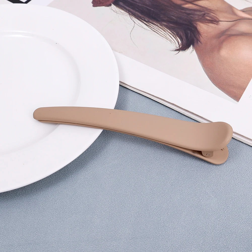 5 uds Clips de maquillaje niñas Clip de boca de pato mujeres Clip de pelo de plástico horquilla accesorios para el cabello abrazadera de sección peluquería: Rosa