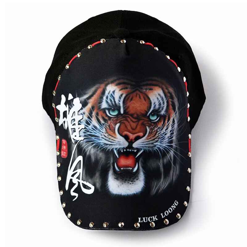 FS Luxury Brand 3D Stampa Drago Cinese Berretti da baseball con Rivetto Estate Uomo Donna Cappello Street Hip Hop Cap Gorras Para Hombres: Argento