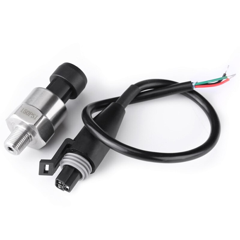 0-150 PSI Pressure Sensor Oil Fuel Air Water Pressure Transducer Pressure Sender Gauge DC 5V 1/8 Inch NPT Thread