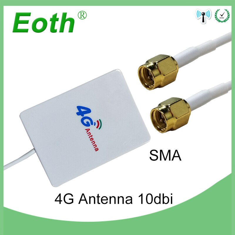 Eoth 3G 4G Lte Antenne 10dbi Sma Male Connector Plug Antenne Router Externe Repeater Draadloze Modem Antene