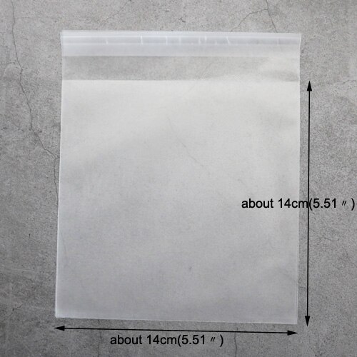 50pcs Frosted Plastic Envelopes Bags Cookie Dessert Bags Self-adhesive Envelope Stationery Packing Bag Office School Supply: 14x14cm