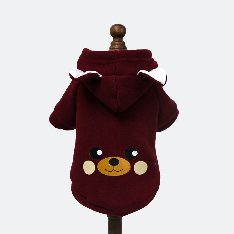 Vêtements de manteau pour petit chien | En coton, vêtements pour petit chien, Chihuahua Yorkshire, vêtements d'animaux de compagnie Ropa Perro chiot, vêtements à capuche pour chien, tenue d'animaux: Rouge / XL 5-6.5KG