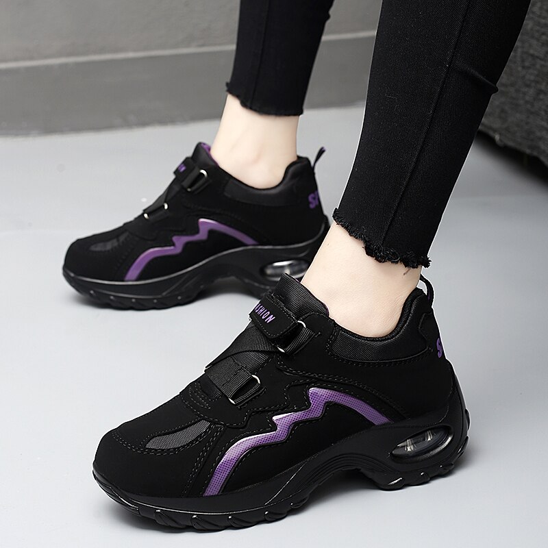 Women's Toning Shoes - Wedge Platform Sneakers - Height Increasing - Fitness Walking - Professional Level - Size 35-42