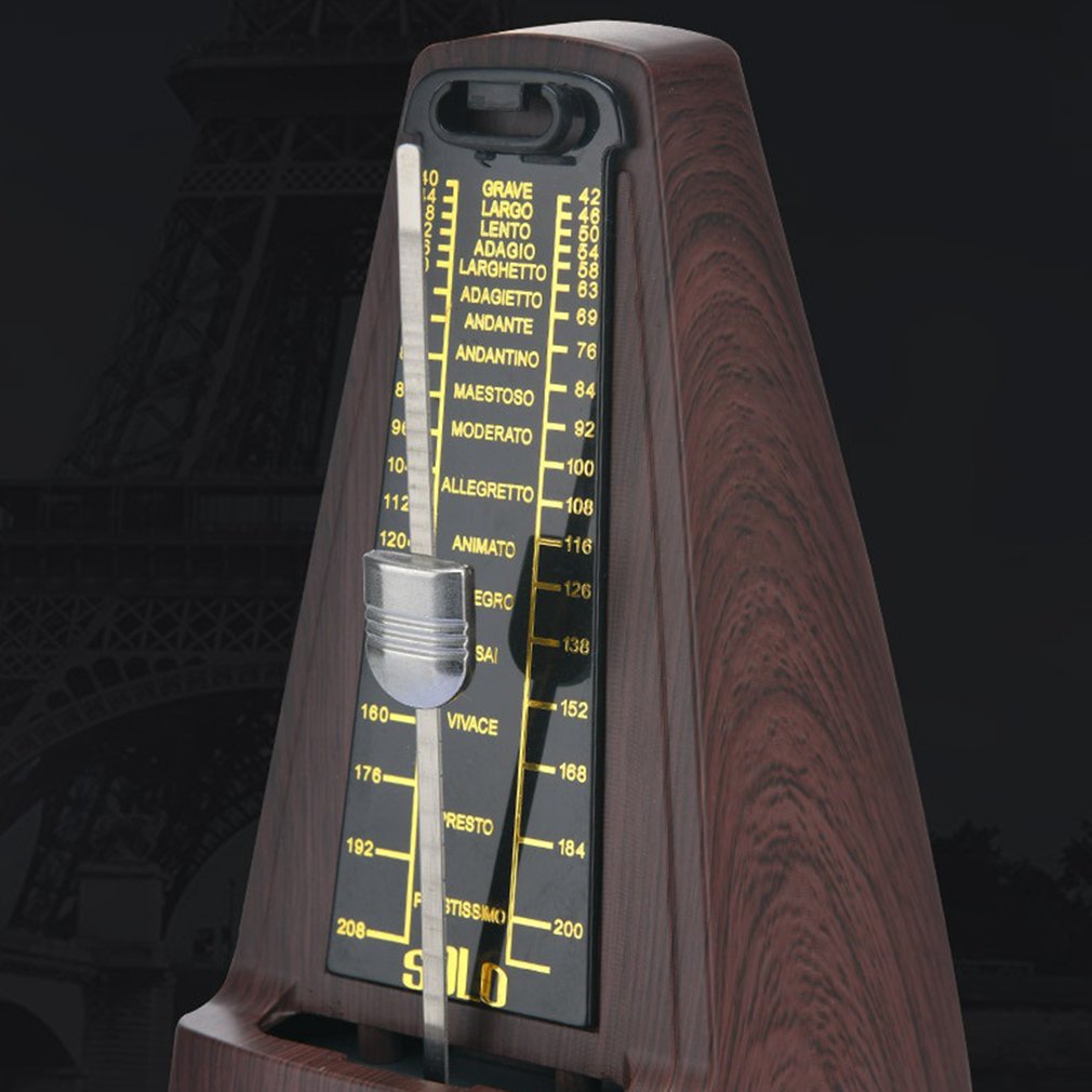 -Retro Piano Mechanical Metronome Antique Metronome Pendulum Mecanico Wood Color For Universal Piano Guitar Violin Musical