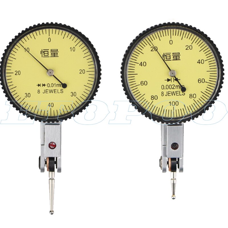 0-0.002mm 8 jewels Lever Indicator Analog Display Dial Lever Shockproof Dial test Gauge Indicator Meter Dial Micrometer 0-0.8mm