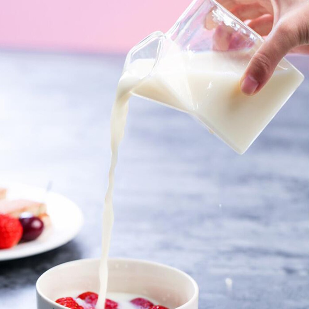 Snel 1 stuk 250ml halve pint melkpak stijl mini creamer kan glas melk mok wijnglazen kopje koffie kopje mok