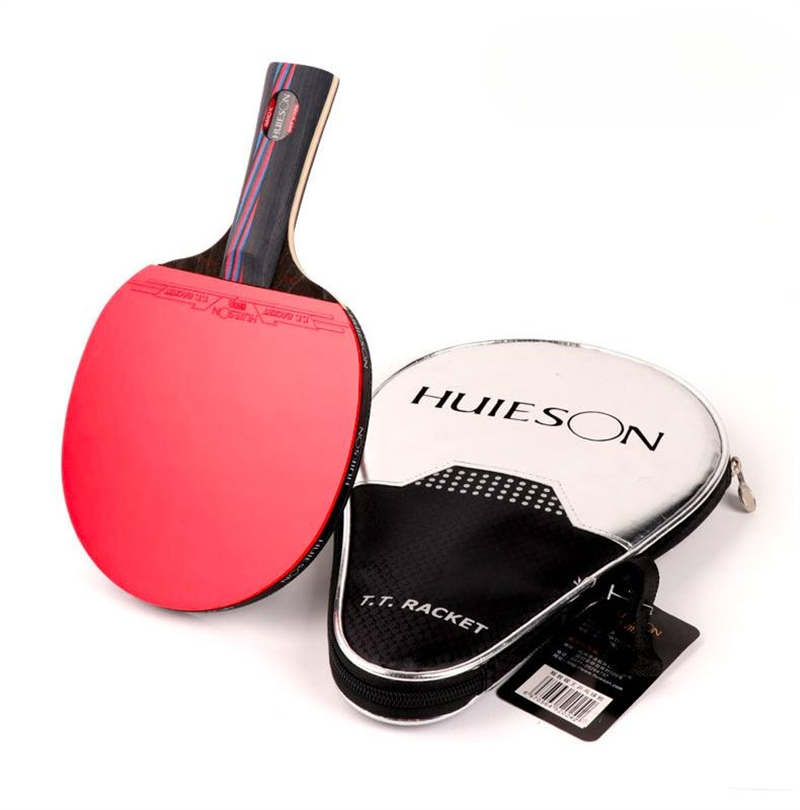 Huieson 9 Plywood 8 Layer Carbon Table Tennis Racket Classic Hybrid Carbon 9.8 Ping Pong Paddle with Case: Red