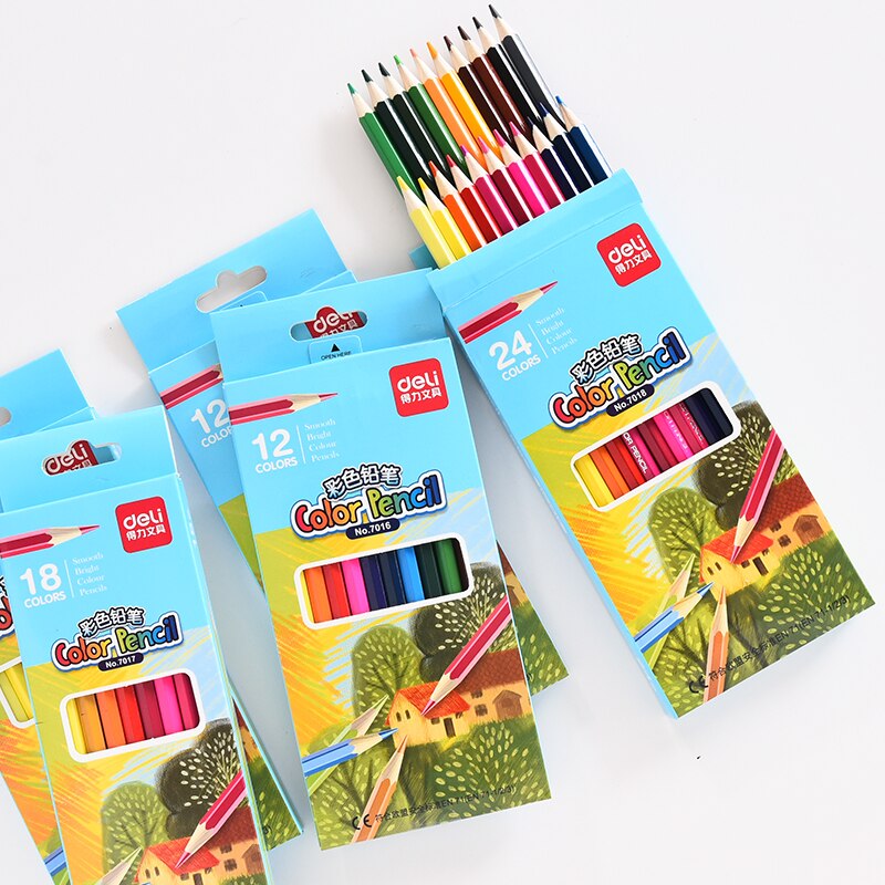 Children color lead painting pencil set Cute Cartoon students graffiti drawing learning stationery School Supply
