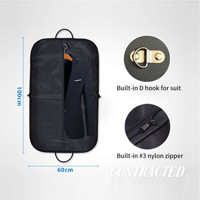 Men 600D Oxford Business Bag Waterproof Suit Bag Travel Suit Storage