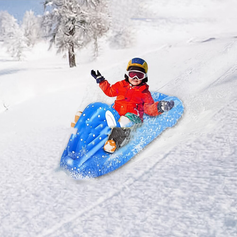 Vinter oppustelig sne rør pvc snefnug børn sne slæde tunge cirkel til skiløb skøjteløb sne spil