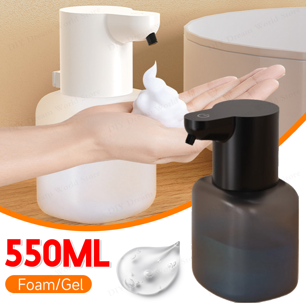 Dispensador automático de jabón líquido para cocina y baño, desinfectante eléctrico sin contacto, con Sensor infrarrojo y USB, 550ml