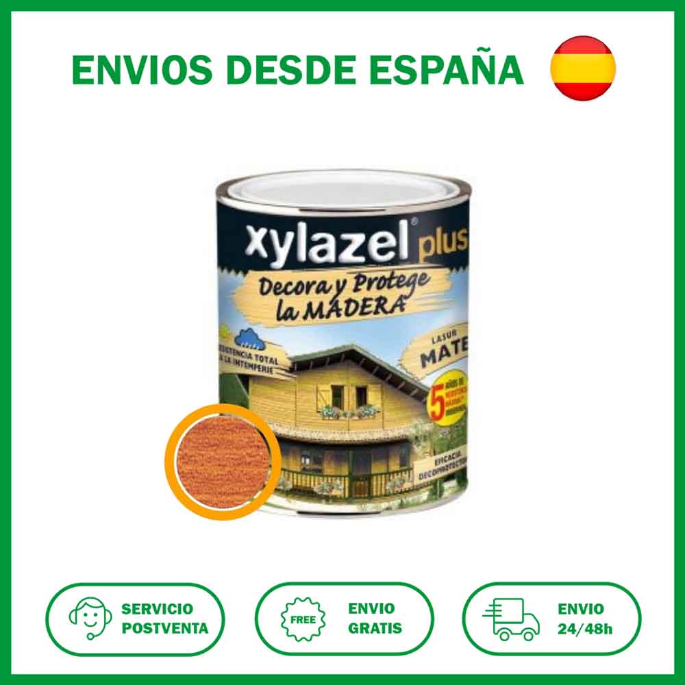 Protector madera Lasur Xylazel Plus Mate Caoba 375ml