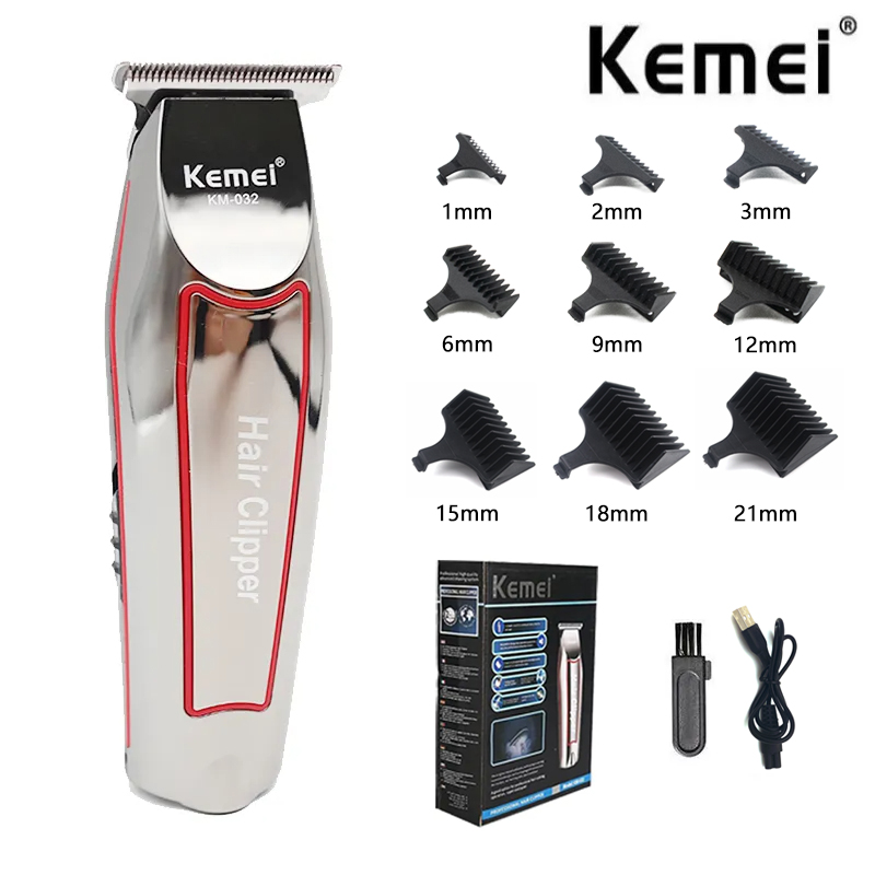 Kemei KM-032 Macchina per tagliare i capelli professionale toelettatura rifinitore per uomo Finitura Taglio di capelli senza fili clipper Rasoio elettrico Barba
