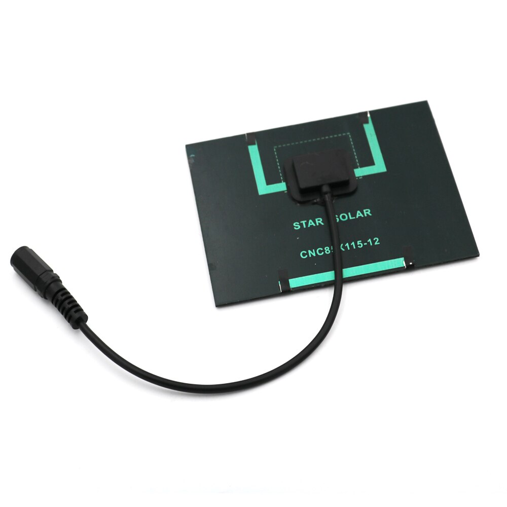 1.5/2/3/4.2/5/7w 12v solpanel genomskinlig monocellmodul 9.6v 11.1v 26650 18650 3.2v 3.7v batterikontakt  dc 5.5*2.1 kontakt