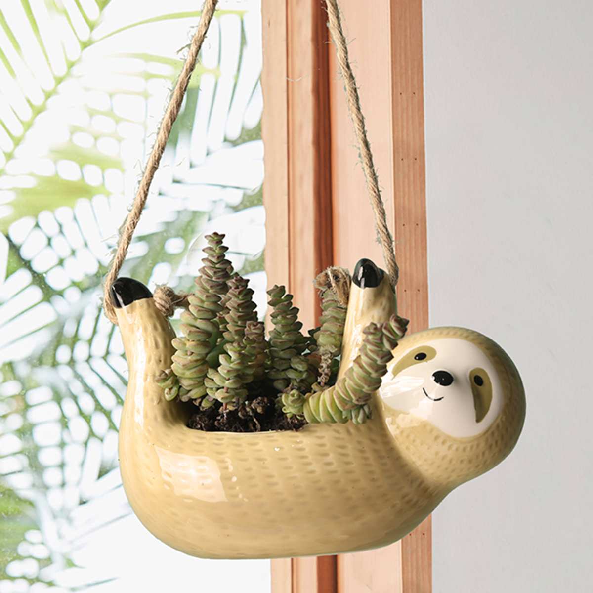 Luiaard bloempot dieren plantenpot hangende plantenbak keramische potten voor planten huis tuin hangplant scindapsus chlorophytum pot