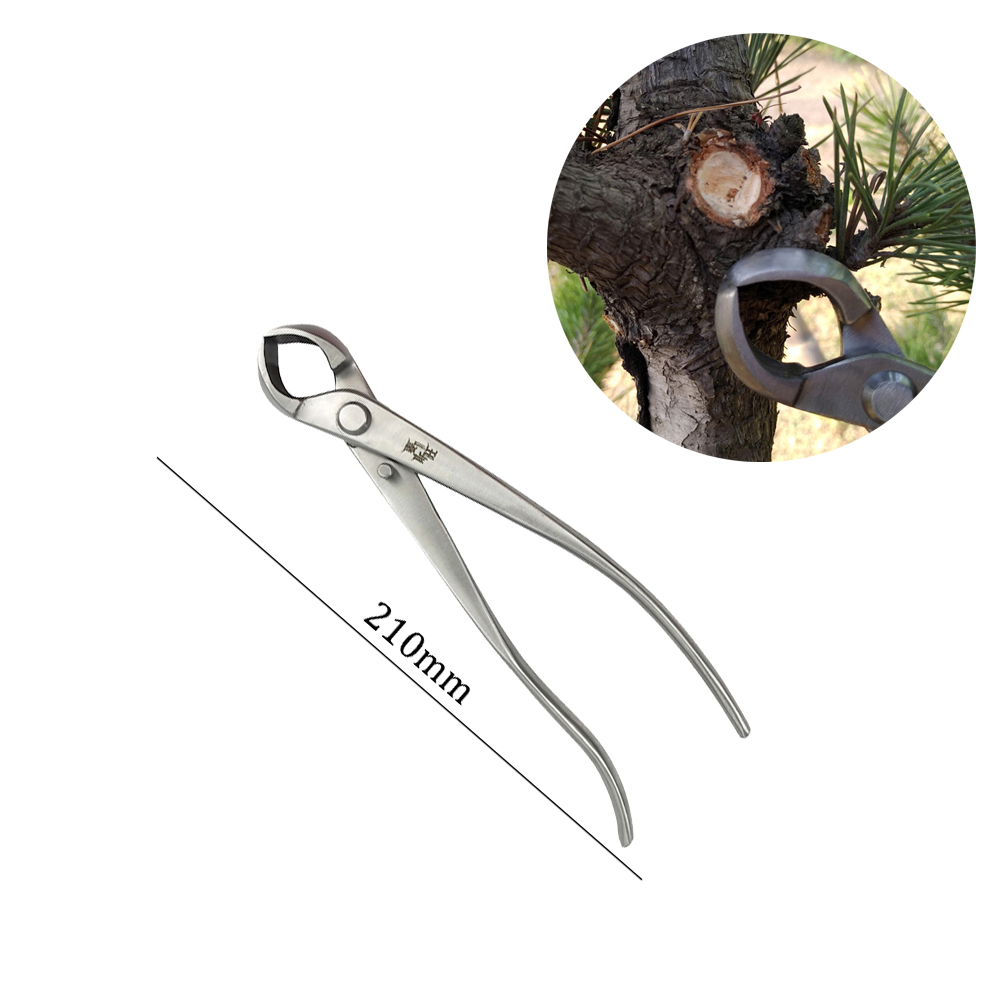 Herramienta de corte de poda de bonsái de acero inoxidable, tijeras para plantas y árboles, cortador de alambre para herramientas de poda de jardín: Plata