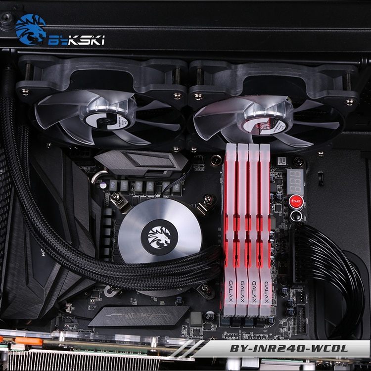 BYKSKI Water Cooling Kit Basic Kit with 120mm/240mm Radiator + Pump + CPU Block + Fan Simple Cooling Building