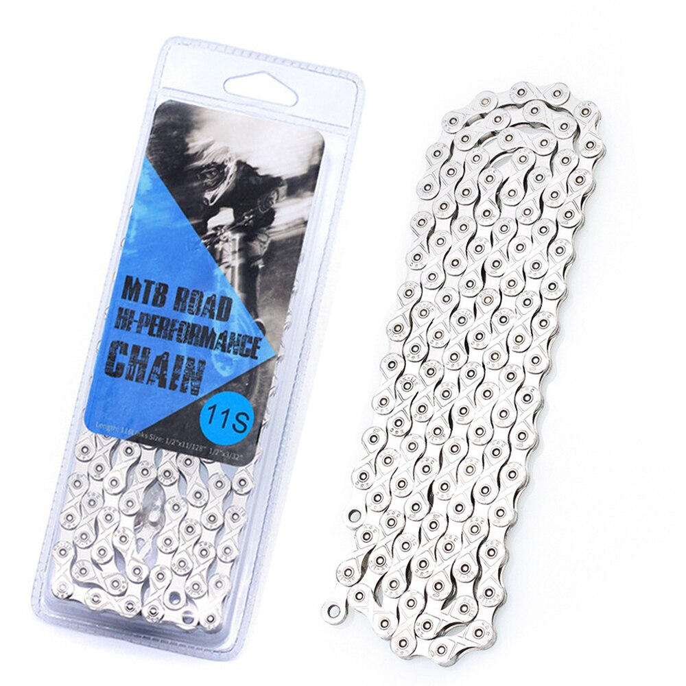 Bicycle Chain Mountain Bike Chain 6 7 8 /9/ 10/ 11 Speeds Mountain Cycle Fully Electroplated Silver Chain For Road Bike Parts