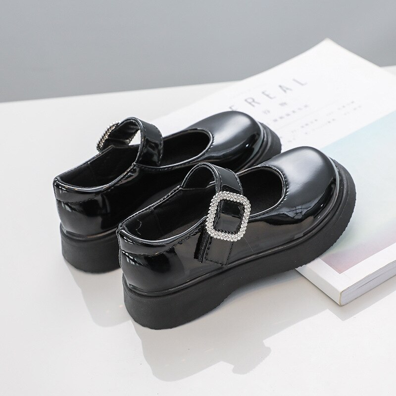 Girls Mary Janes Shoes Spring Autumn Kids Korean Style Princess Versatile UK Uniform Shallow Leather Shoes for School Simple
